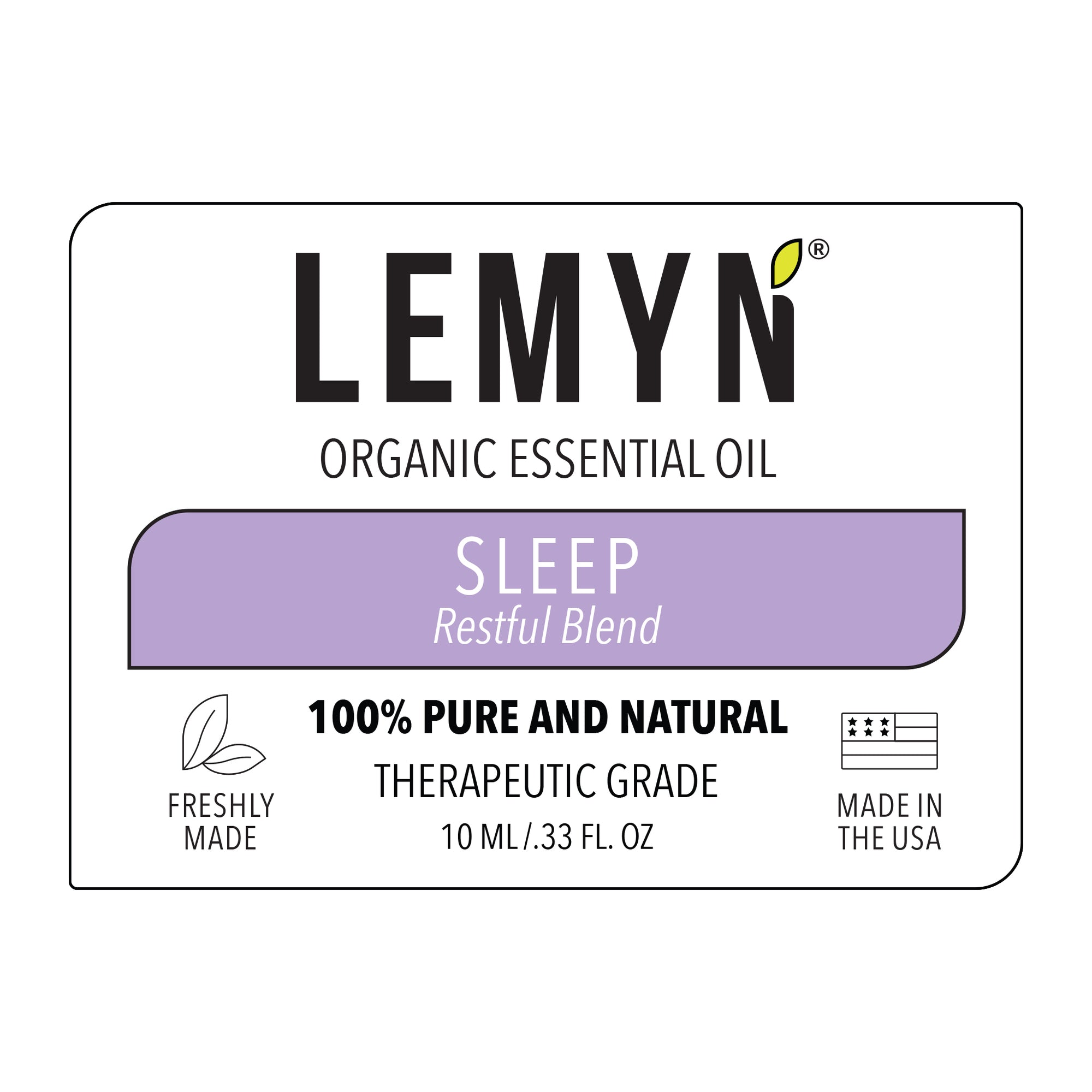Sleep Organic Essential Oil Blend Undiluted 100% Pure for Diffuser