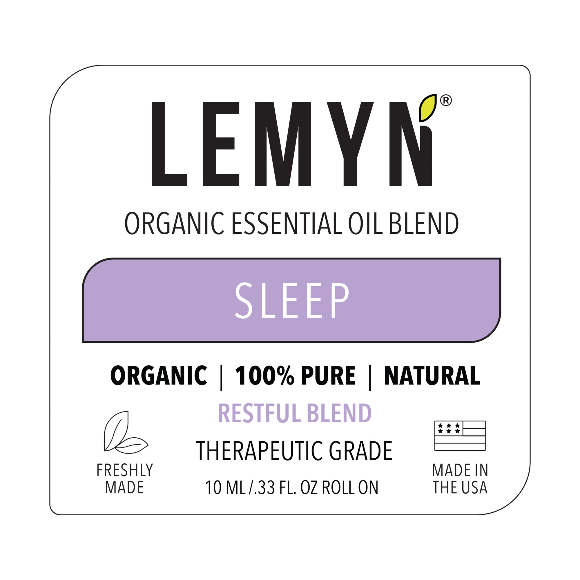 Sleep - Organic Essential Oil Blend Roll-On for Restful Sleep and Relaxation